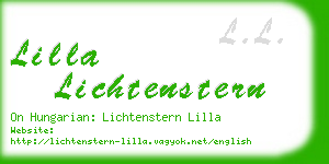 lilla lichtenstern business card